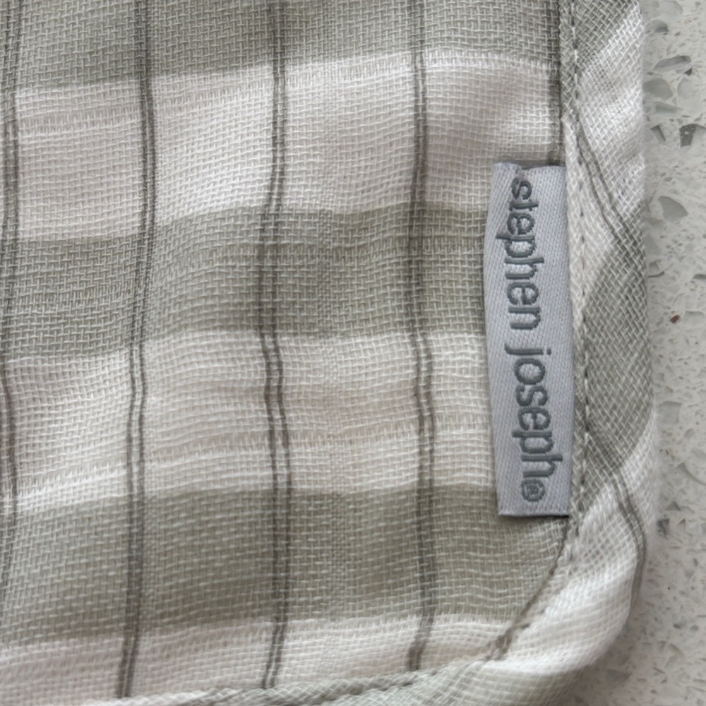 Stephen Joseph Set of 2 Cotton Muslin Washcloths Dino - Picture 6 of 11